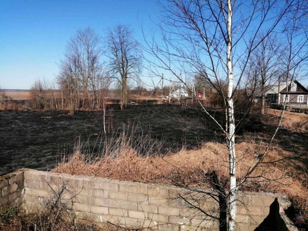 В Ивьевском районе в результате загорания сухой растительности погиб человек.